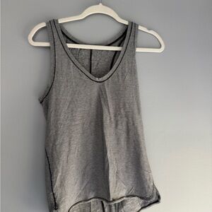Lululemon Athletica Black and White Striped Tank Top